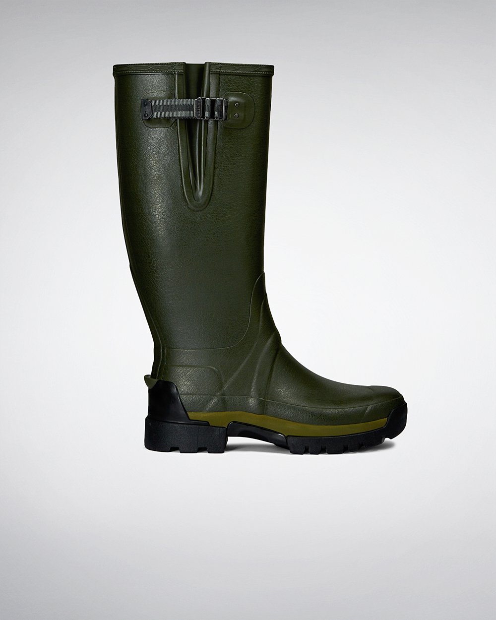 Botas De Altas Hunter Hombre Verde Oscuro Oliva Balmoral Adjustable 3Mm Neoprene 082915-KJD